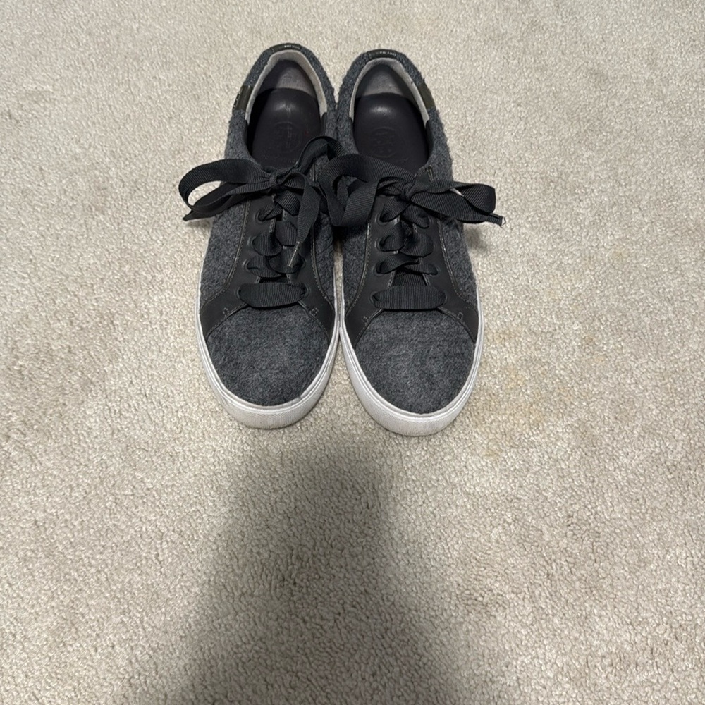 Tory Burch Gray and Black Sneakers